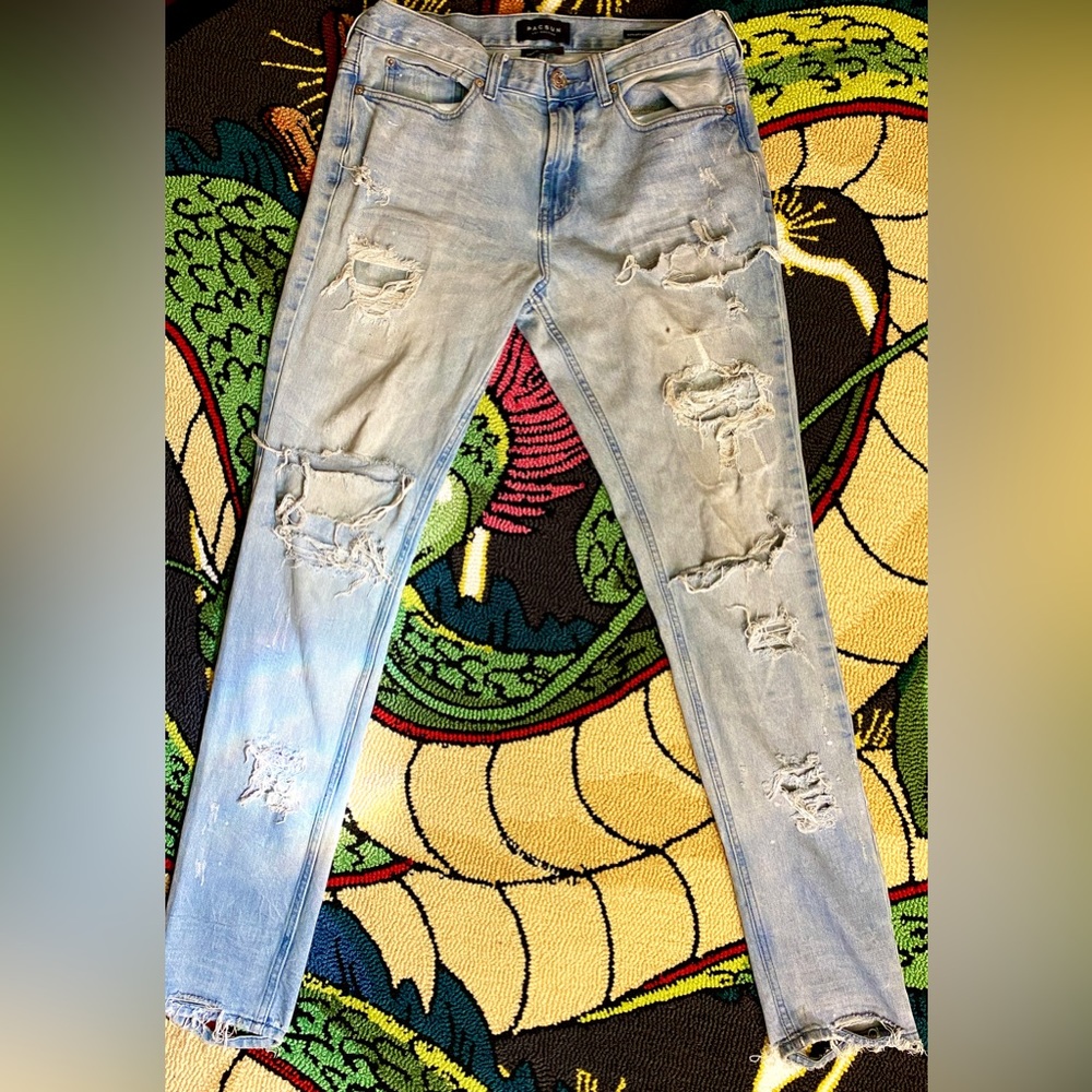 Skinny Jean I distress myself. jeans in great condition worn once at a festival.